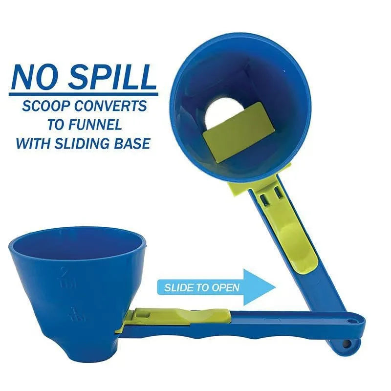 Durable PP Material Mess-Free Protein Powder Scoop - Sliding Funnel for Milk & Supplements, Kitchen Gadget for All Occasions