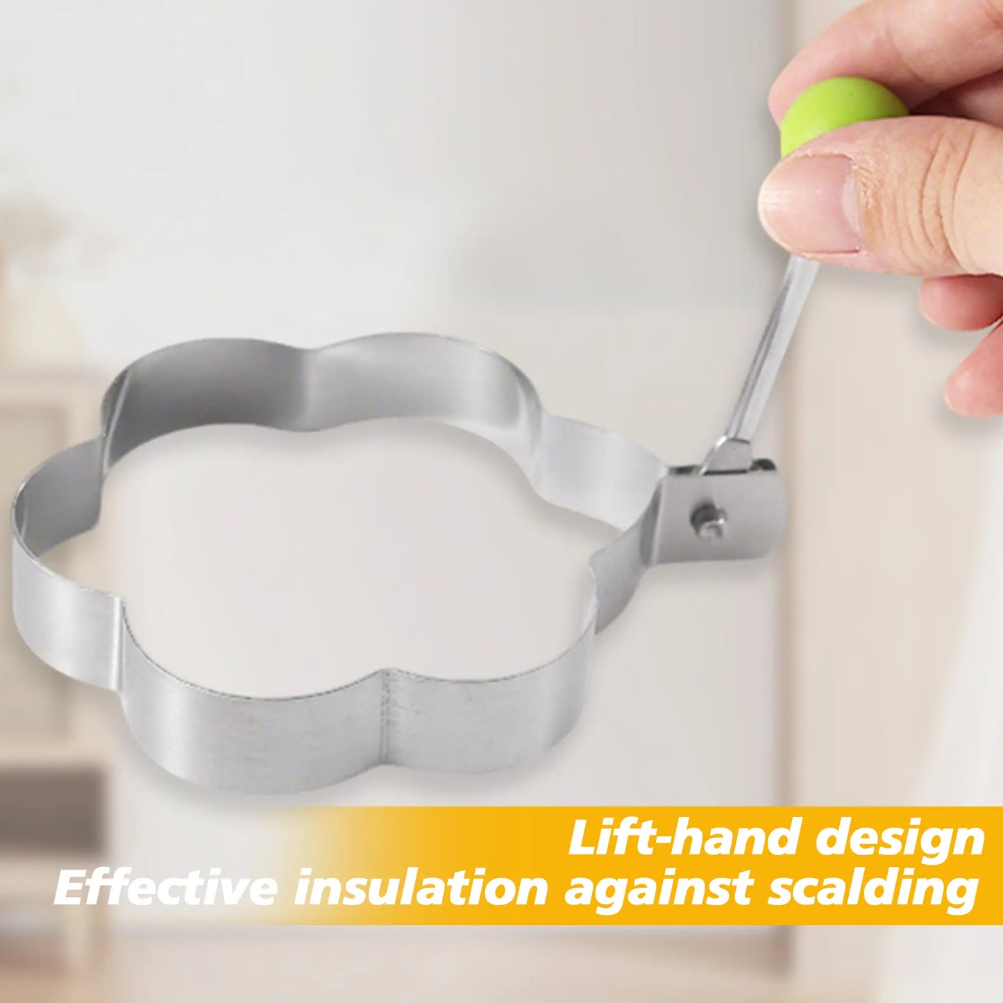 5 Counts Set Fried Egg Rings Molds Non Stick for Griddle Pan, Stainless Steel Egg Shaper for Pancakes,Cook Multiple Shapes in One Pan,Family Breakfast Helper