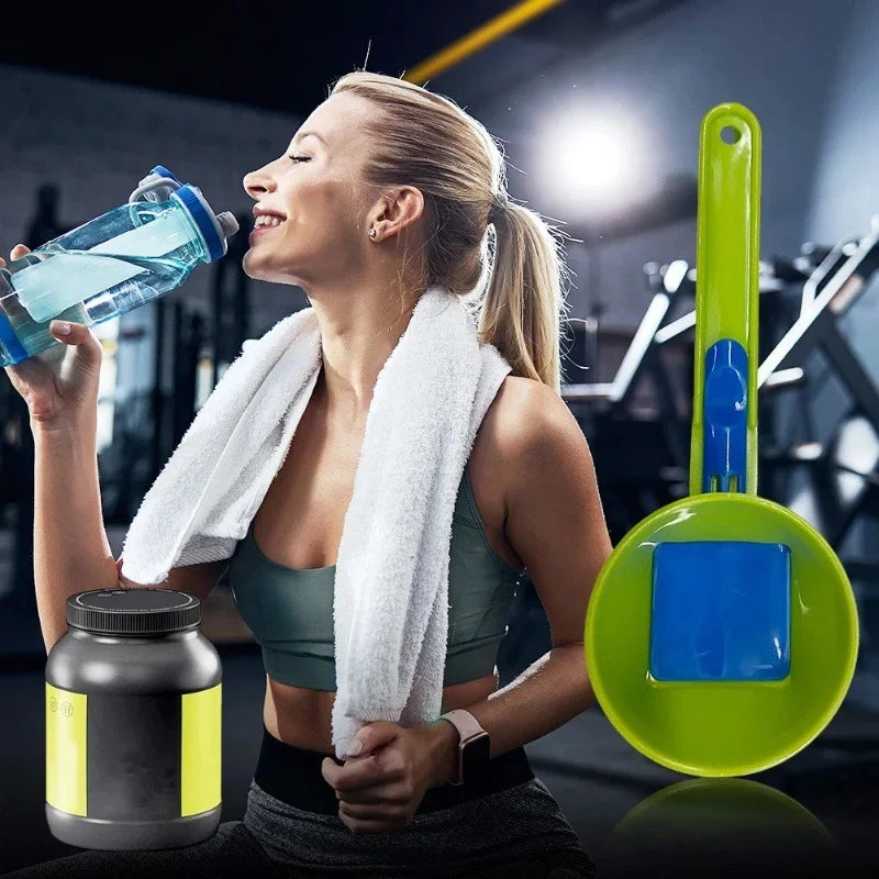 Durable PP Material Mess-Free Protein Powder Scoop - Sliding Funnel for Milk & Supplements, Kitchen Gadget for All Occasions