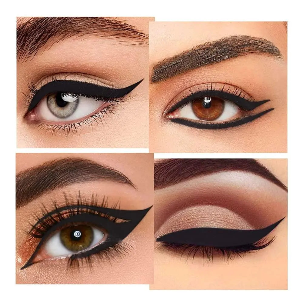 2 Silver Gel Eyeliner Pencils, Long-Lasting Waterproof Black Eye Liner, Natural, Anti-Smudge, Durable Pen, Halloween Makeup